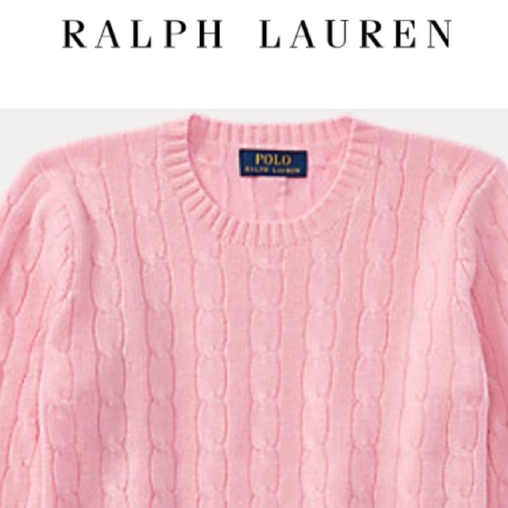 Lauren Ralph Lauren Petite boxy sweater pale pink!